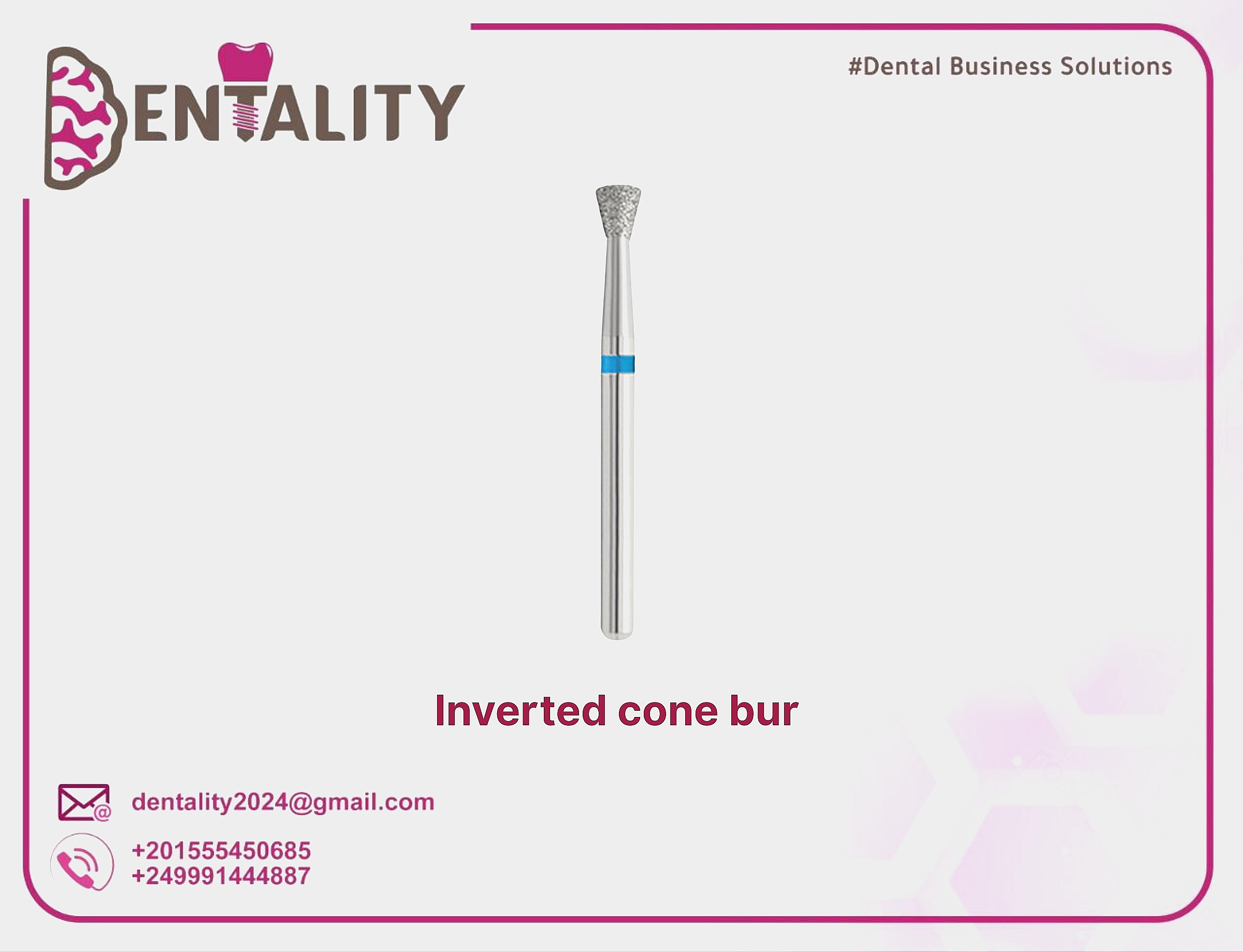 Inverted cone bur